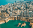 Ville de Beyrouth vue du ciel Liban